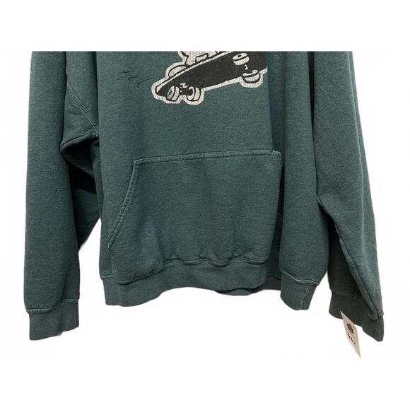 Desert Dreamer Women's Peanuts Snoopy Skateboard Hoodie XL Teal Oversized Cozy - Picture 4 of 6